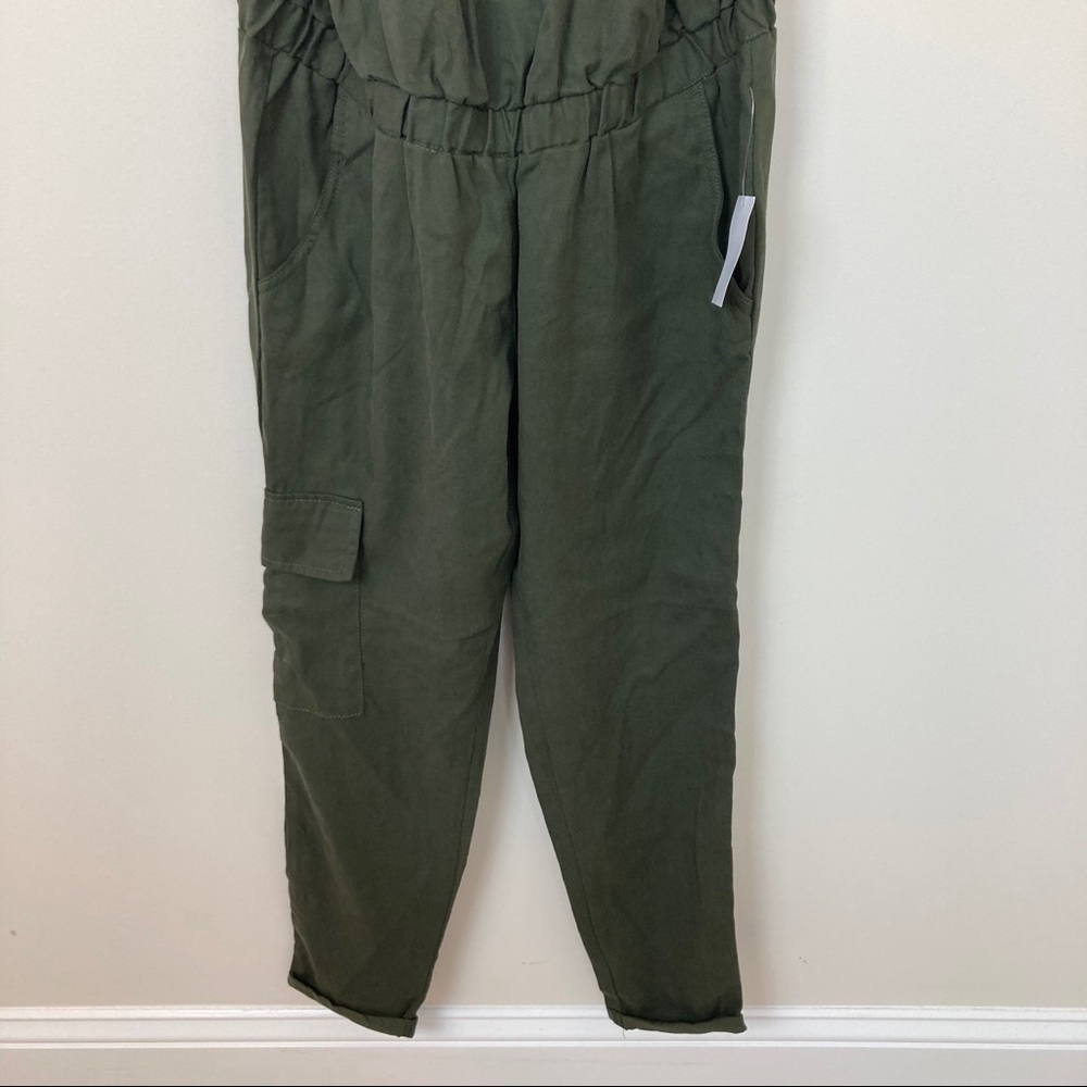Motherhood Maternity Army Green Cargo Jumpsuit NWT - Picture 13 of 15